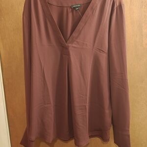 Elegant V-Neck Maroon Blouse